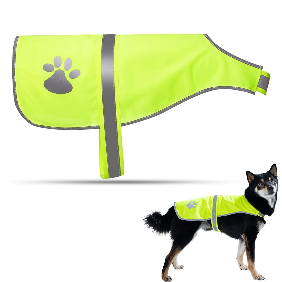 iubbotti di sicurezza per cani Giubbotto riflettente per cani, gilet di sicurezza ad alta visibilità per cani, impermeabile, leggero, comodo (taglia L)