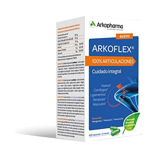 Arkoflex 100% Articulaciones | Cuidado Integral - Huesos - Cartílagos - Ligamentos - Tendones - Músculos | 120 Capsulas | 2 Meses, color Blanco