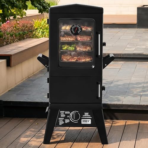 Vertical Lagre Propane Smoker with Cover & 4 Cooking Grates, Large Cooking Space, Heavy Duty &...