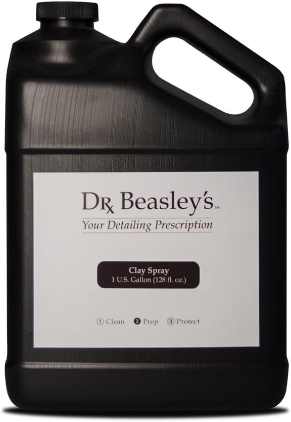 Dr. Beasley's Clay Spray, High Level of Lubricity for Clay Treatment, Safe On All Surfaces, Glass, Paint, and Chrome, 1 Gallon