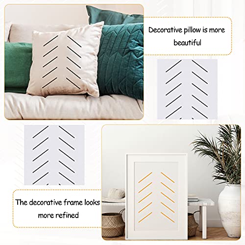 2 Pieces Herringbone Geometric Design Wall Stencil Reusable Repeating Herringbone Pattern Stencils Herringbone Simple Large Wall Stencil with 2 Pieces Marking Pen for Wall