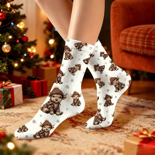 Christmas Classic Warm Fuzzy Sherpa Lined Slipper Socks for Women Holiday - image 3
