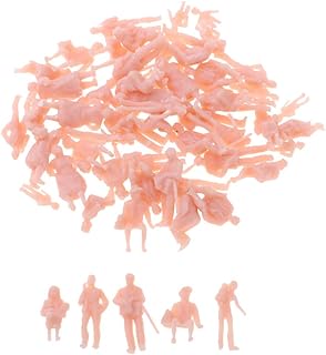 Yiju 60x 1:87 Unpainted Family People Figure for Train Street Landscape Layout HO