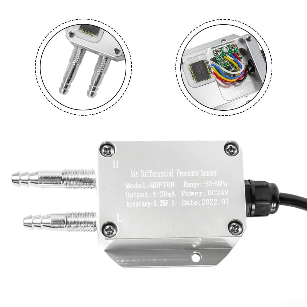 Winddruckmessgerät, Differenzdrucksensor für HVAC-Systeme, Luftstromüberwachung, industrielles Messgerät (0–1 kPa)