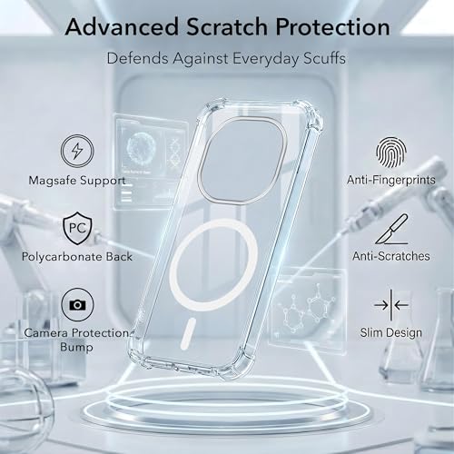 Image of Jkobi Shockproof Crystal-Clear Back Cover Case for Xiaomi Redmi Note 15 Pro Plus 5G (Magsafe Wireless Support | Drop & Camera Protection | Hard Polycarbonate)