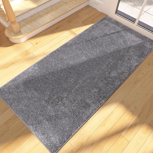 FCSDETAIL Schmutzfangmatte Innen Lang 60 x 150 cm, rutschfeste waschbare Fußmatte, absorbierend...