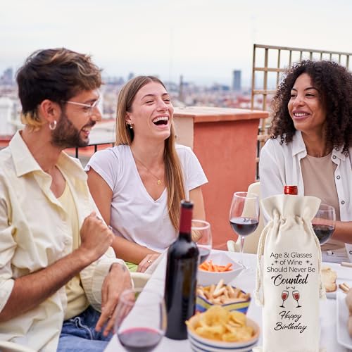 Shop Happy Birthday Wine Gift Bag – Drawstring Jute Bag for Birthday Gifts, Party Decorations for Men, Women, Best Friend, Sister, Brother, Mum, Dad, Husband, Wife, Colleagues Shop Happy Birthday Wine Gift Bag – Drawstring Jute Bag for Birthday Gifts, Party Decorations for Men, Women, Best Friend, Sister, Brother, Mum, Dad, Husband, Wife, Colleagues – Soireeparty