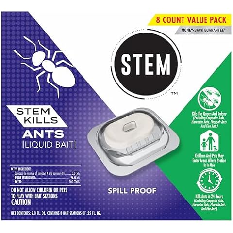 STEM Liquid Ant Baits, Kills The Queen and Colony, for Indoor Use, 8 Spill Proof Bait Stations Cover