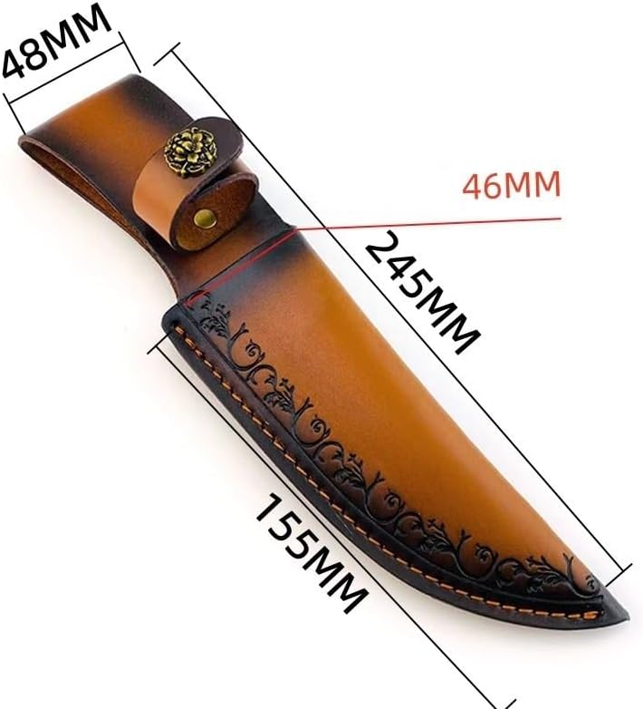 1PC Leather Knife Sheath with Snap Closure, Protective Cover with Belt Loop Fits for Home, Kitchen, Outdoor