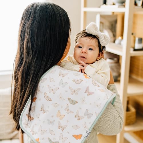 Image of Copper Pearl Premium Baby Burp Cloths - 3-Pack Large Cotton Burp Cloths, Extra Soft Spit Up Rags with 3 Absorbent Layers, Perfect for Baby Boy and Baby Girl Gifts