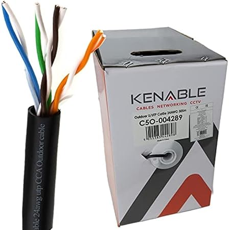 Cavo 24 Awg Utp Cavo Di Rete Cat.5e UTP 305m | Cavo Solido Verde - Foto 8