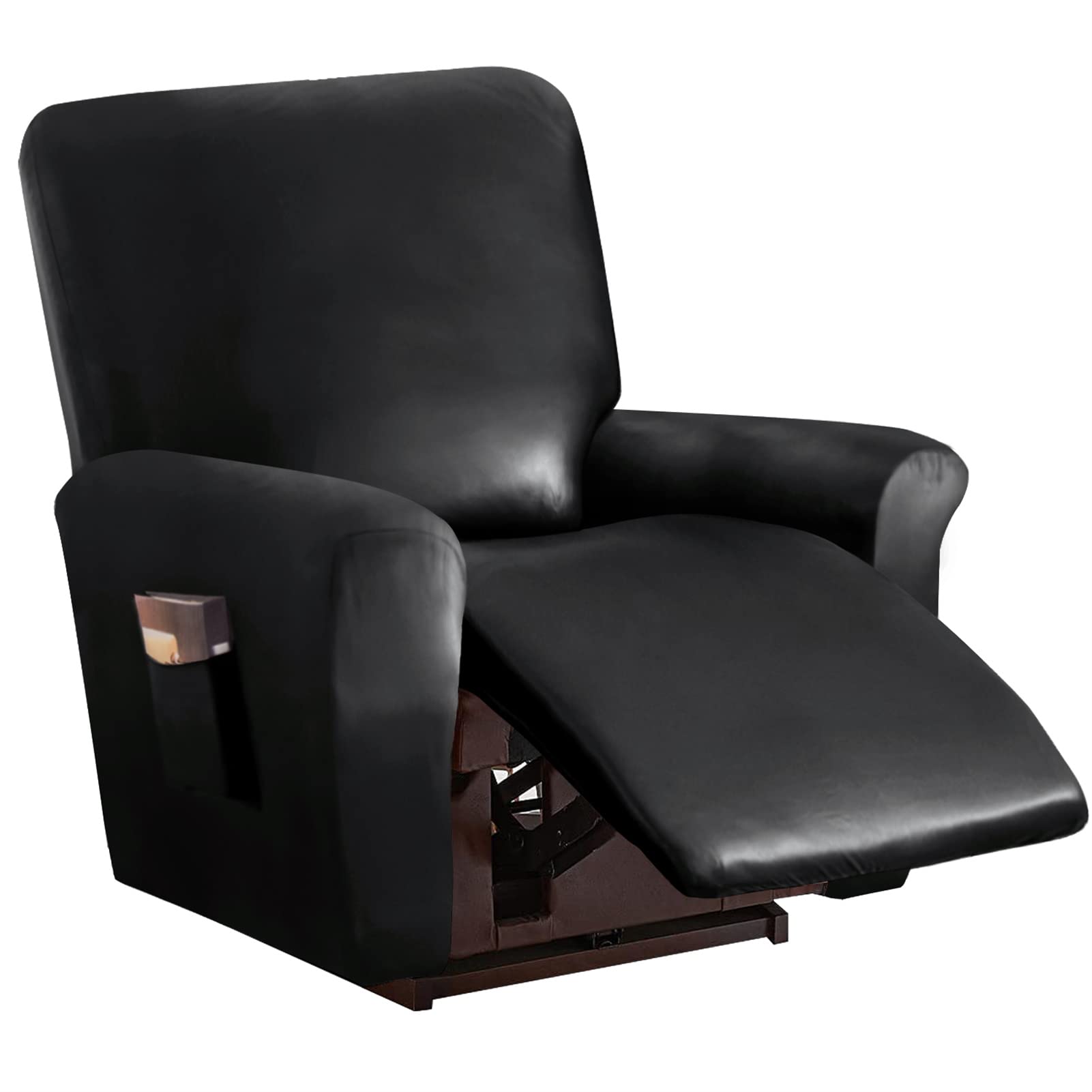 Housse de canapé inclinable noire : salon moderne et fauteuil protégé