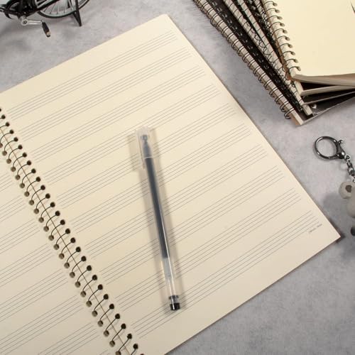 MAXCURY Blank Sheet Music Composition Manuscript Staff Paper Art Music Notebook Black 100 Pages 26x19cm (Flora) - Image 6
