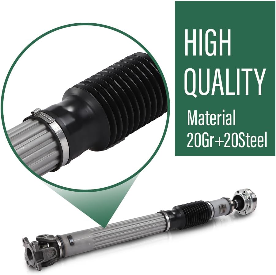 LQI Front Driveshaft Drive Prop Shaft Assembly Compatible with Jeep Wrangler 2007-2017 4WD 52853317AC, 52853317AB, 52853317AA, 52853321AC Black
