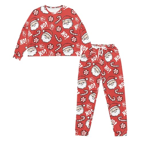 Image of Women's Pajamas Set Soft 2 Piece Loungewear Long Sleeve Pj Set Matching Sleepwear with Pockets for Women Plus Size