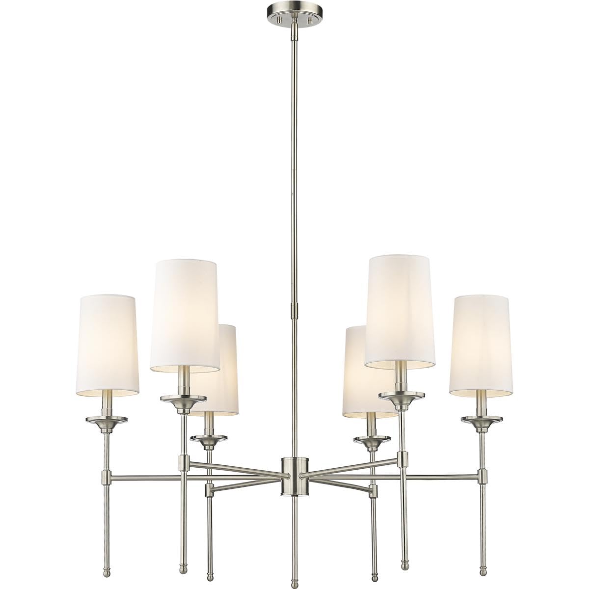 えみらー Amazon.com: Z-Lite 3033-6BN Emily Chandelier, 6-Light 360