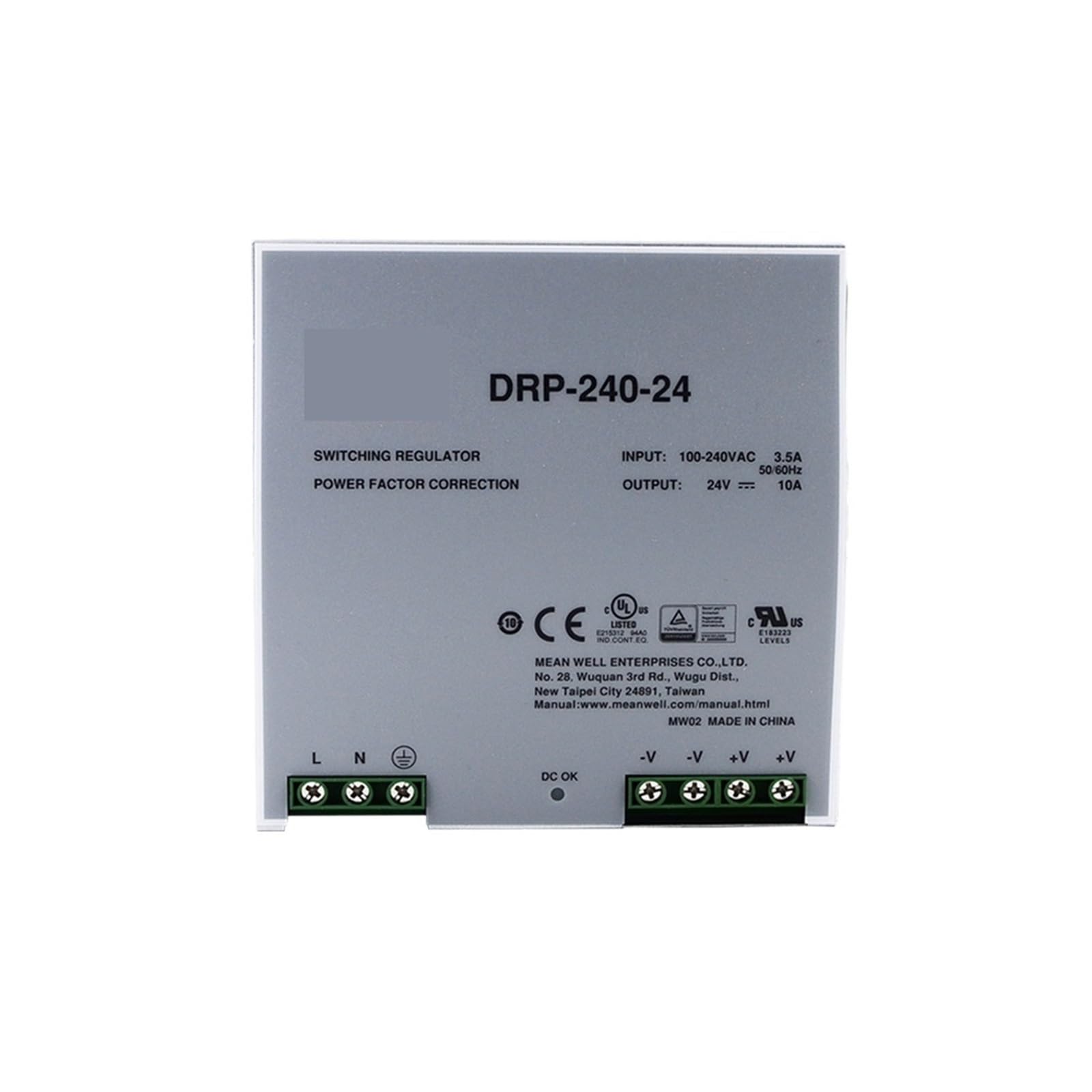 DRP-240-24 bloc alimentation stabilisee 24V contre surcharges