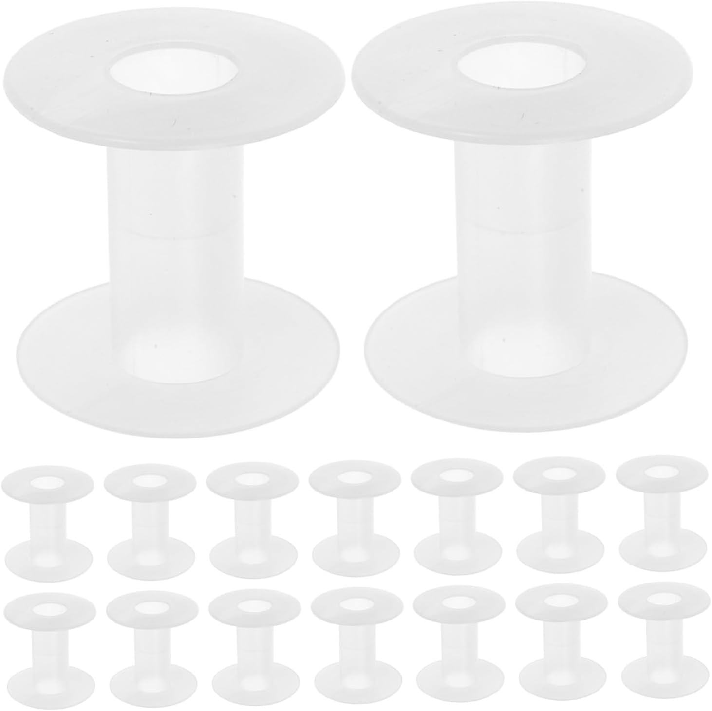 20 Pack Plastic Empty Thread Spools for Fishing Line Storage