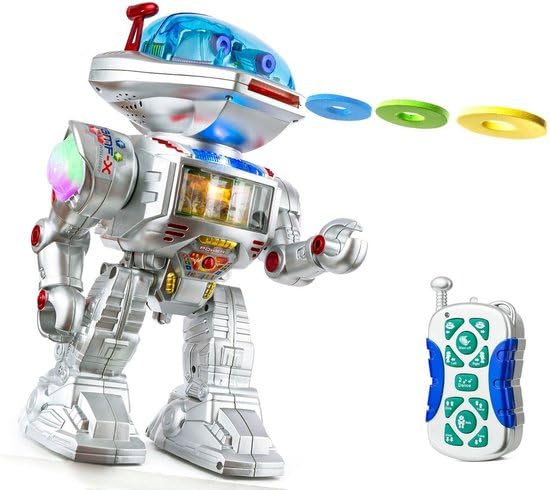 Halay Robot radiocommandé - Dancing - Robot de tir à Disque avec LED