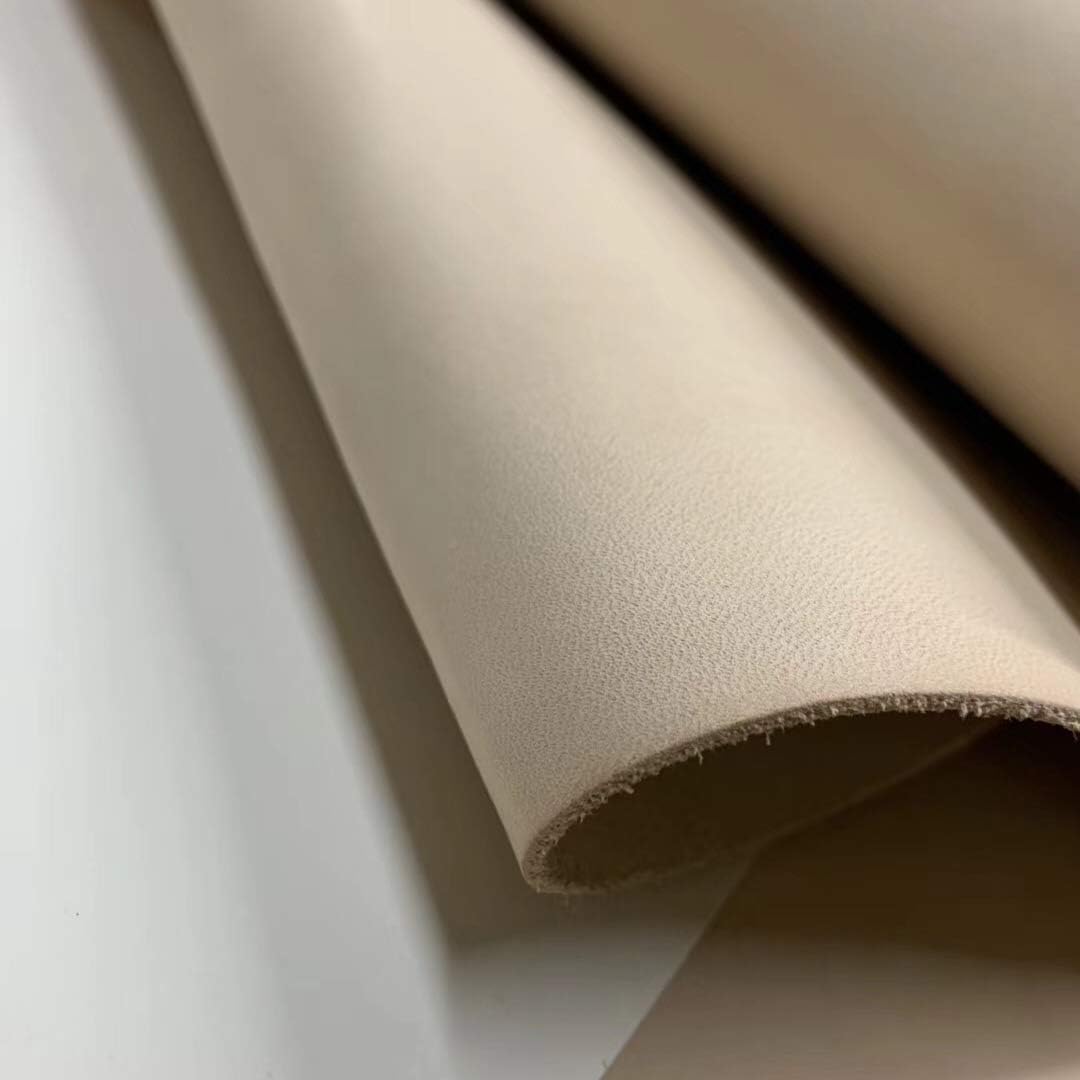 5/6 oz Vegetable Tanned Full Grain Tooling Leather Craft, 2.0mm Pre-Cut Cowhide Square Upholstery Tan (12" X 12")