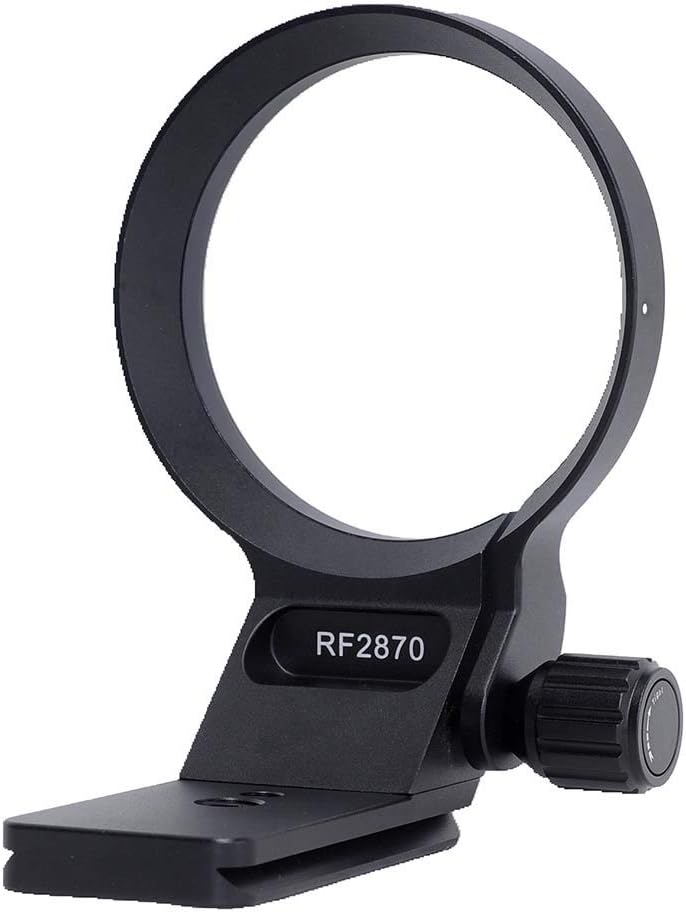iShoot 74.5mm CNC Lens Collar Tripod Mount Ring Compatible with Canon RF 28-70mm F2L USM, Lens Support Holder Bracket Bottom is Arca-Swiss Fit Quick Release Plate Dovetail