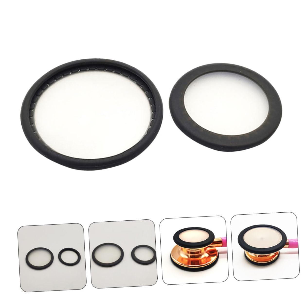 2sets Diaphragm Covers Durable Replacement Membranes for Adult Pediatric Use Easy to Clean Accessories for Accurate Sound Transmission
