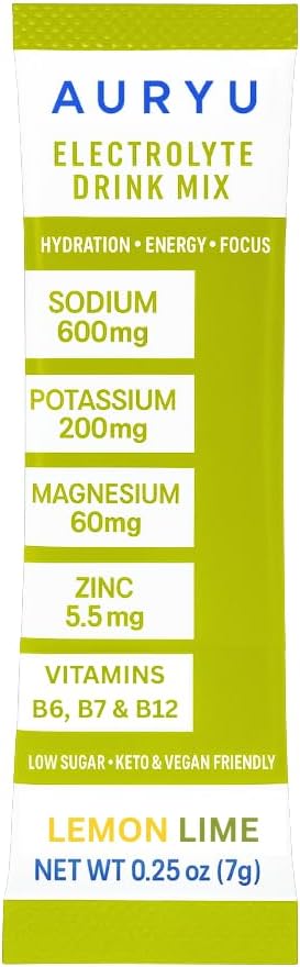 Electrolyte Mix, Lemon Lime, Low Sugar, Specially Formulated for Efficient Hydration and Recovery, Balancing All Essential Salts, Minerals, and B Vitamins, Powder, 30-Count - Image 4