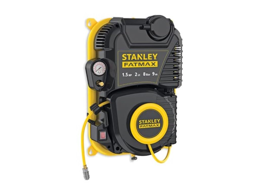 Stanley Fatmax WALLTECH PRO COMPRESSEUR MUR AVEC RÉSERVOIR 2L Noir/Jaune