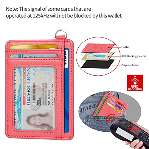 Image of Slim Minimalist Front Pocket Wallet, RFID Blocking Credit Card Holder Wallet with Detachable D-Shackle for Men Women