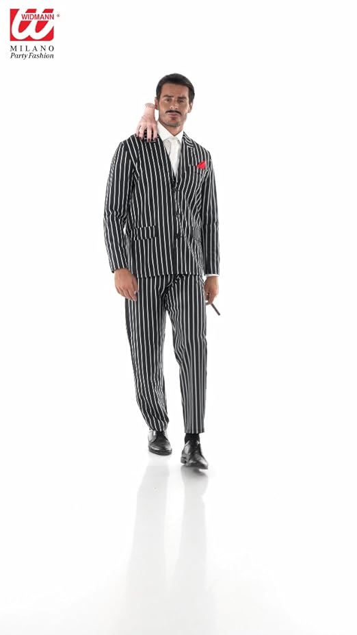 W WIDMANN MILANO Party Fashion - Disfraz de jefe de la mafia, chaqueta, pantalón, traje, carnaval