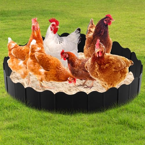Colingmill 1 Set Chicken Dust Bath Tub 18.5x5.5 Coop Lime Accessories Chicken Coop Cleaner Bottomless Design Dust Bath for Chickens Ducks Turkeys Quails for Farms