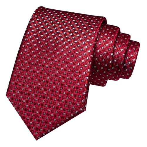 Image of JEMYGINS Mens Tie and Lapel Pin Necktie Pocket Square Cufflinks and Tie Clip Sets for Business Casual 5PCS