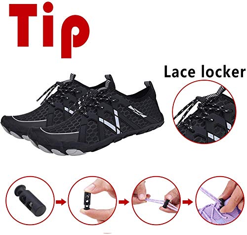 Image of MAYZERO Water Shoes Men Women Swim Surf Shoes Beach Pool Shoes Wide Toe Hiking Aqua Shoes Winter House Slippers