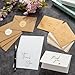 100 Bulk Thank You Cards with Kraft Envelopes and Stickers - 4 Minimalistic Designs Blank Thank You Notes with Envelopes and Heart for Business Wedding Bridal Gift Baby Shower Business Graduation