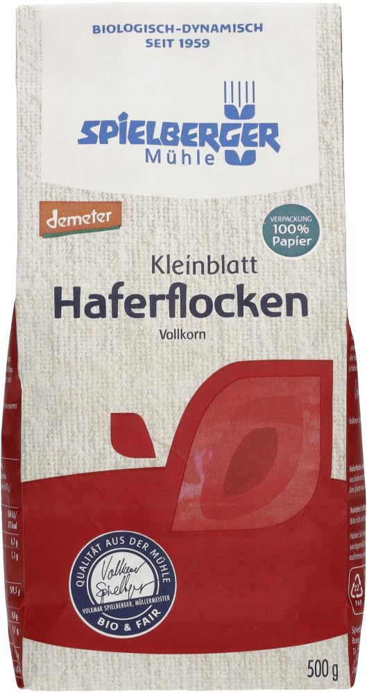 Haferflocken Kleinblatt, demeter 18 x 500 g