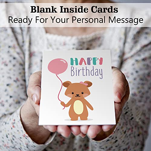 Image of feela Birthday Cards Bulk, 160 Pack 40 Designs Happy Birthday Card Assortment Box with 160 Blank Envelopes 168 Pieces of Stickers 6 Washi Tapes, 4 X 6 Inches Greeting Cards For Girls Family Friends