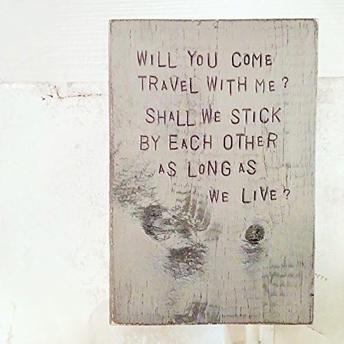 WiLDWoRDS - beautiful words on wood - Walt Whitman/Open Road - Will YoU CoMe TRaVeL WiTH Me? SHaLL We STiCK BY EaCH oTHeR aS LonG aS We LiVe? - Solid wood art/art block/wall art/wedding gift