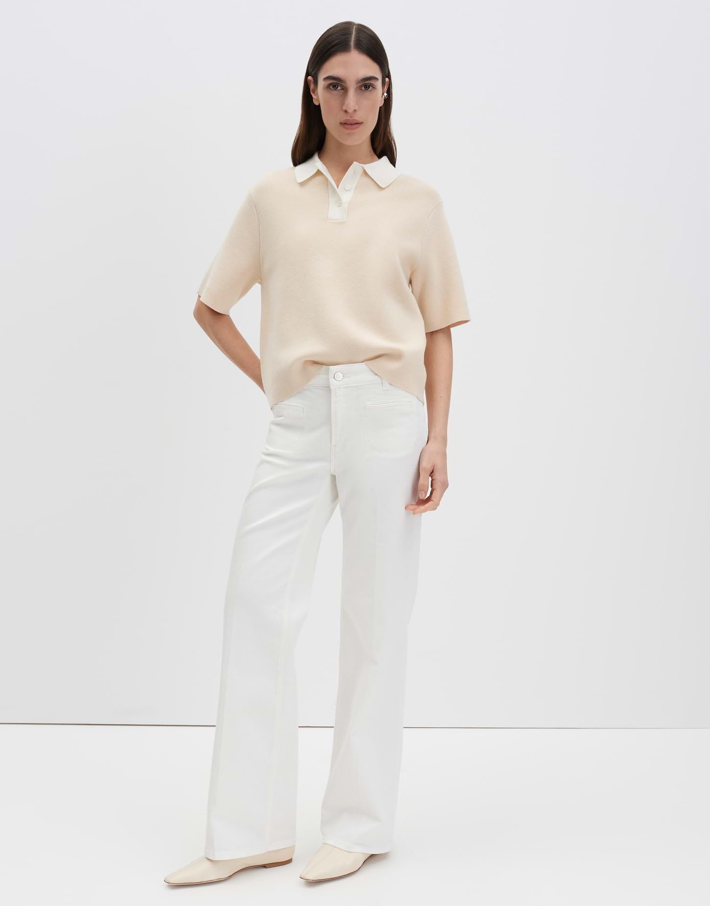 someday Damen Flared | Carie French Flared Jeans aus BCI Cotton Mix Mid Rise