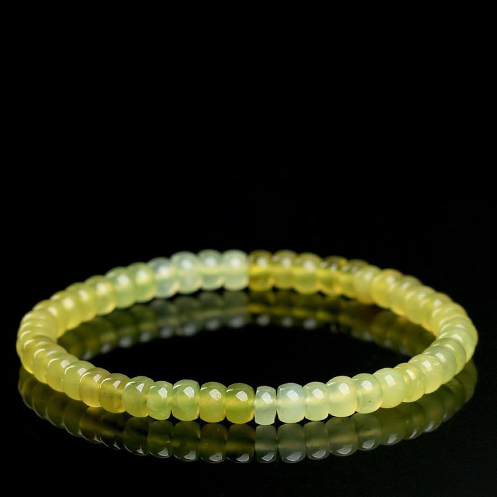 Bracciale in Giada Hetiano ricchezza prosperità, guarigione Fengshui Fatto a Mano da Uomo con Pietre preziose Naturali Braccialetti Elastici Elasticizzati da Donna Perline Pietra