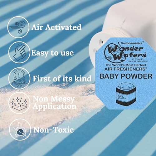 Image of Wonder Wafers 250 Count Unwrapped Automobile Professional Use Air Fresheners Car and Truck Detail (Baby Powder)