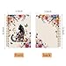 WNAGT Wildflower Black Cat Spiral Notebook Journal 5.5x8.3, Gifts for Cats Lovers Mom Lady, Cottagecore Floral Butterfly Journal for Women, Colorful Flower Pet Journaling Notebooks