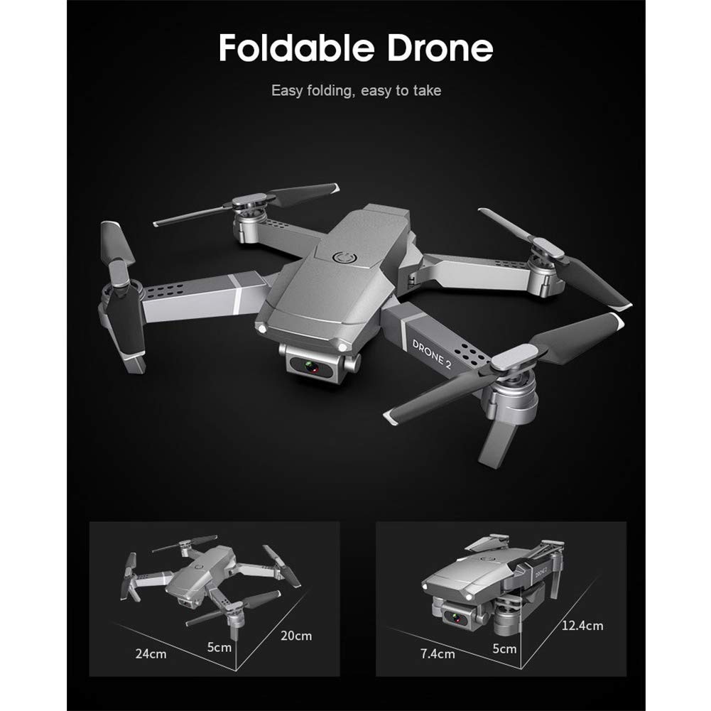 Drone Quadcopter UAV con Fotocamera da 48 MP Video 4K a 3 Assi Gimbal 34 min Tempo di Volo ， Funzione del sensore a gravità, Una Chiave decolla/atterraggio, Argento 4K (Colore: Argento 720p)