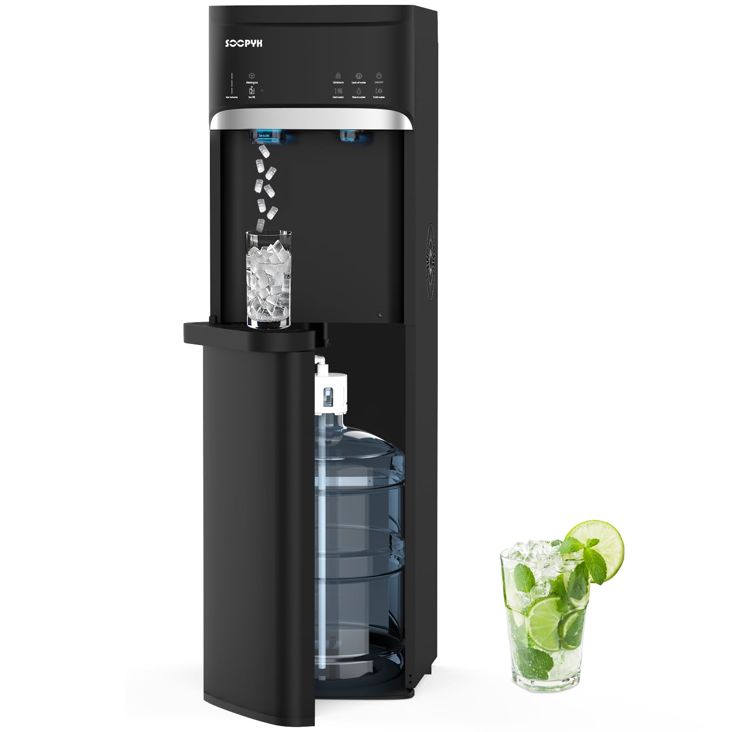 Touch screen operation for water dispensing