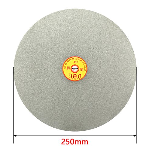 Sourcingmap 250mm 10-inch Grit 180 Diamond Coated Flat Lap Disk Wheel Grinding Sanding Disc - Image 2