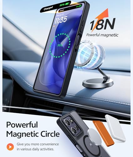 Image of FNTCASE for Moto G Power 2026 Case: Motorola Moto G Power 5G 2025 Case [Compatible with Magsafe] Translucent Matte Cases with [Screen Protector] Military Grade Shockproof Protective Phone Cover