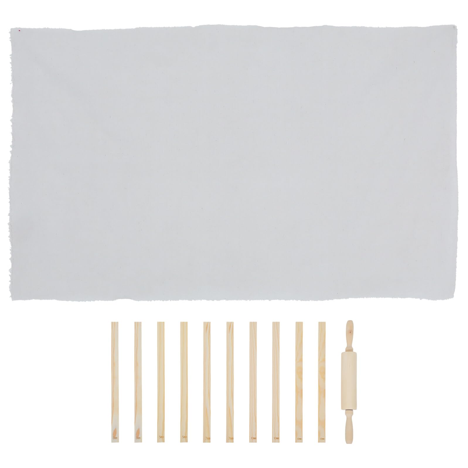 Cabilock Juego de Herramientas para Cerámica 12 Piezas con Rodillos Guía Mantel de Lino y Varillas para Corte Preciso de Arcilla Kit para Modelado y Esculpido Manual en Artesanía