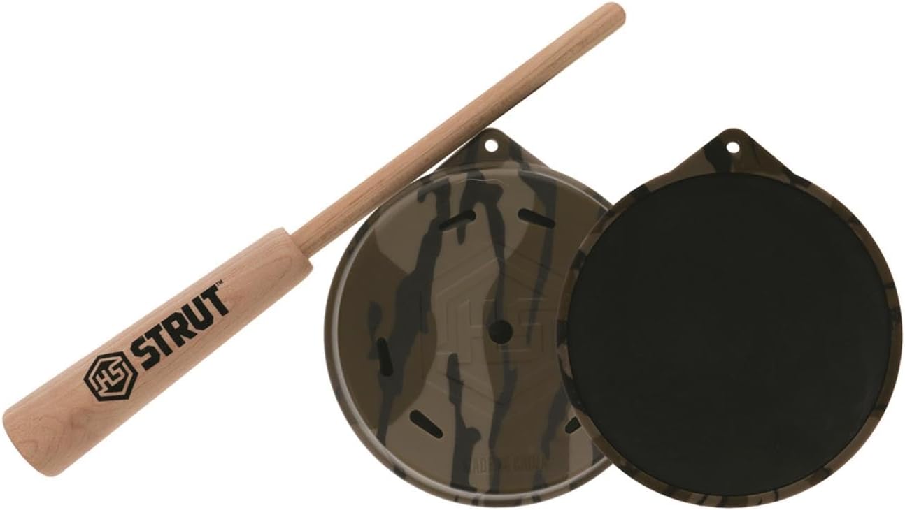 Hunters Specialties Camo Cutt'R Slate/Glass Mossy Oak Bottomland Pot Call - Realistic Turkey Vocals Pot Game Call