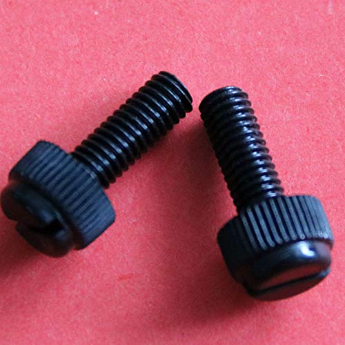 Black Nylon Plastic M5 x 12mm Thumb Screws Knurled + Slotted Thumb Screw 100pcs