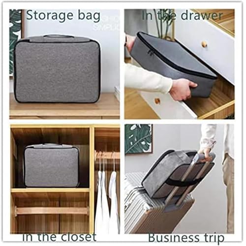 Image of JITRUVA Polyester Document Organizer Bag Multilayer File Organiser Waterproof Document Storage Pouch with Lock A4 File Folder for Certificates Papers Suitable for Home Office & Travel Use, Grey
