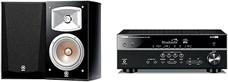 NS-333 2-Way Bass Reflex Bookshelf Speakers & RX-V385 5.1-Channel 4K Ultra HD AV Receiver Bundle